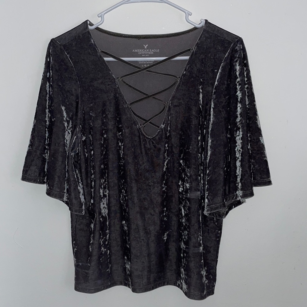 American Eagle Velvet Shirt